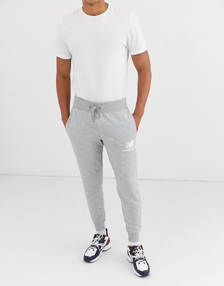 New Balance Slim Sweatpants In Gray