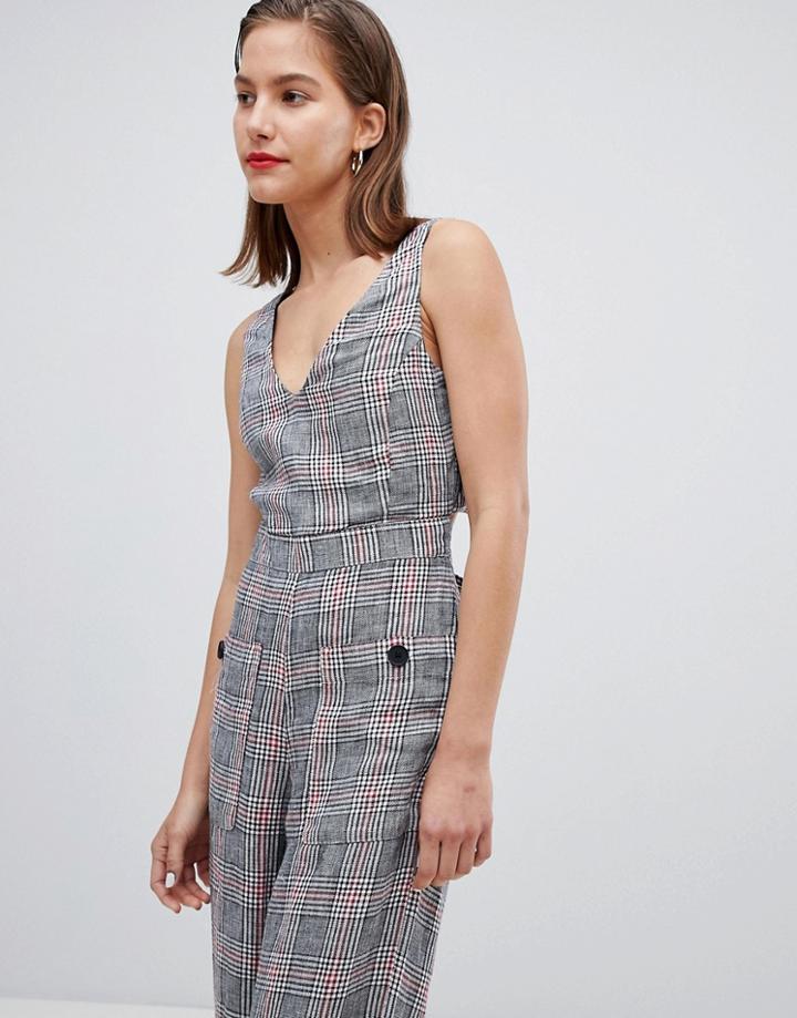 Mango Check Jumpsuit - Multi