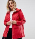 New Look Plus Matte Anorak Jacket - Red