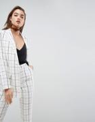 Asos Chuck On Blazer In Grid Check - Multi