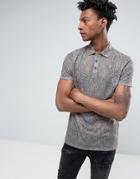Asos Polo With All Over Paisley Print - Multi