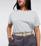 Asos Design Curve Bug Detail Buckle Waist And Hip Jeans Belt In Beige-neutral