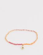 Asos Design Stretch Bracelet With Colurful Beads And Star Charm - Multi