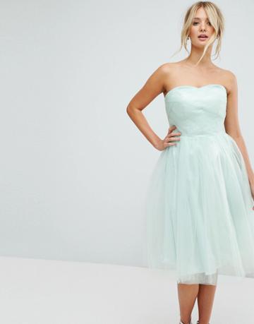 Hell Bunny Bandeau Tulle Dress-green