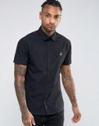 Hype Shirt With Logo In Skinny Fit - Black