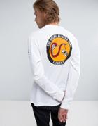 Element Long Sleeve T-shirt With Dice Back Print - White