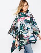 Asos Shower Proof Camo Print Pac Away Trench - Multi
