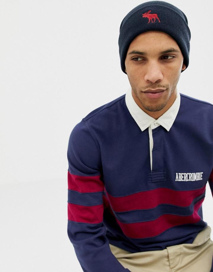Abercrombie & Fitch Icon Logo Beanie In Navy - Navy