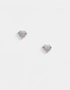 Ted Baker Crystal Heart Earrings - Silver