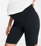 Asos 4505 Maternity Icon Booty Legging Short With Bum Sculpt Detail-black