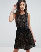 Raga Lani Sleeveless Lace Dress - Black