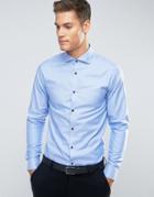 Jack & Jones Premium Long Sleeve Slim Smart Shirt - Blue