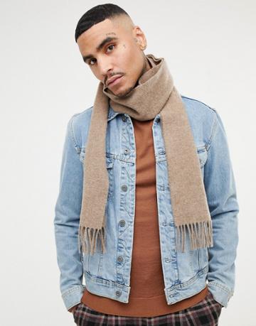 Glen Lossie Lambswool Scarf - Beige