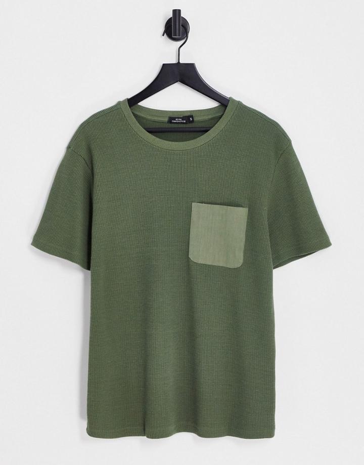 Bolongaro Trevor Oversized Waffle T-shirt In Green