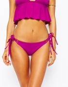 Asos Double Tie Side Bikini Bottom - Violet Purple