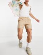 Polo Ralph Lauren Player Logo Twill Prepster Chino Shorts In Khaki Beige-brown