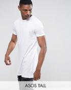 Asos Tall Super Longline T-shirt With Crew Neck - White