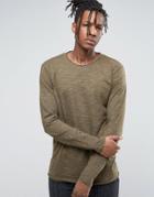 Redefined Rebel Long Sleeve T-shirt In Nep - Green