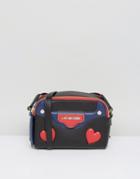 Love Moschino Heart Print Crossbody Bag - Black
