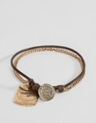 Classics 77 Leather & Metal Bracelet With Id Tag - Brown