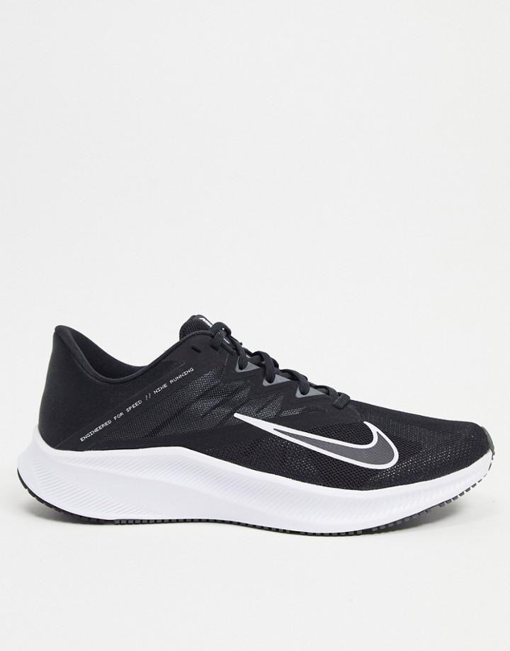 Nike Running Quest 3 Trainers In Black