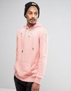 Dxpe Chef Logo Hoodie With Distressing - Pink
