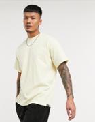 Pull & Bear Oversize T-shirt In Beige-neutral
