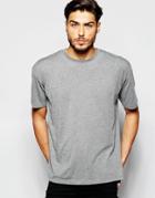 Adpt T-shirt With Drop Shoulder - Light Gray Melange