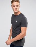 Asos Muscle T-shirt With Crew Neck And Logo In Gray - Gray