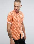 Another Influence Print Shirt - Orange
