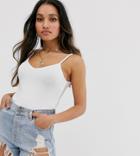 Asos Design Petite Ultimate Cami With V-neck In White - White