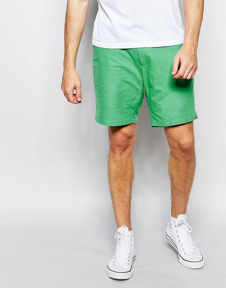 Farah Chino Shorts In Oxford Cotton - Mint