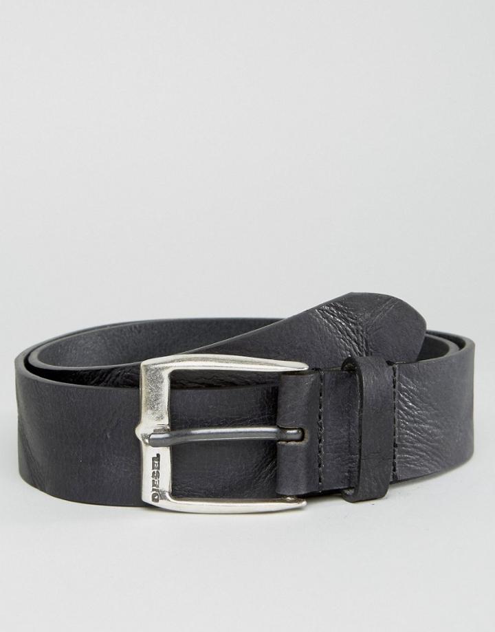 Diesel B-whyz Leather Belt Black - Black