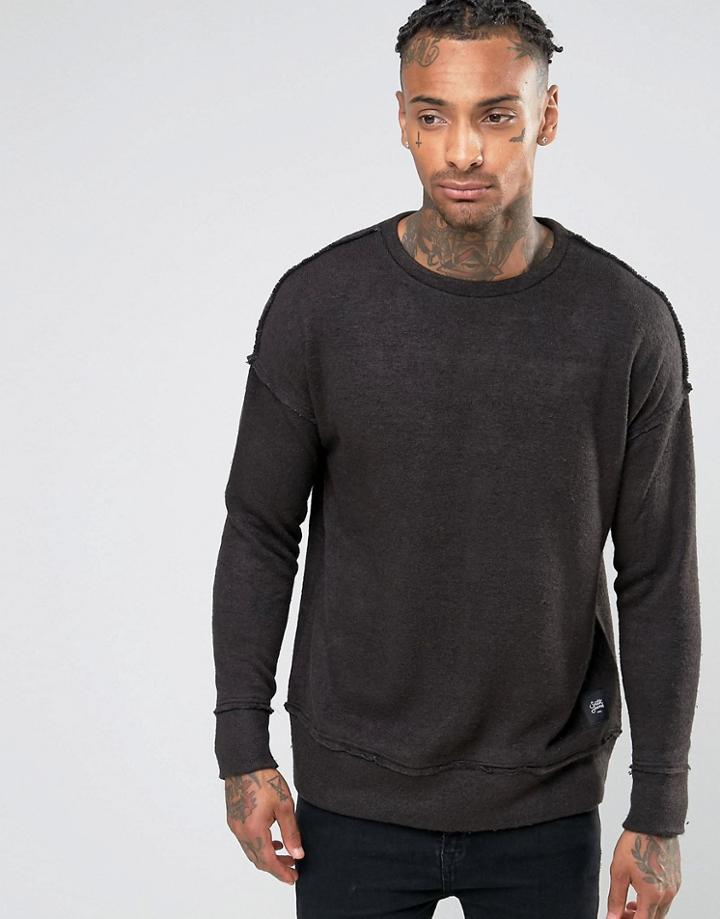 Sixth June Sweater With Dropped Shoulder - Black