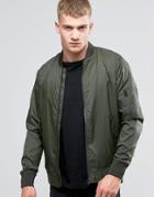 Jack & Jones Lightweight Nylon Bomber - Green