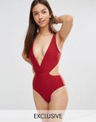 South Beach Red Mist Swimsuit - Red