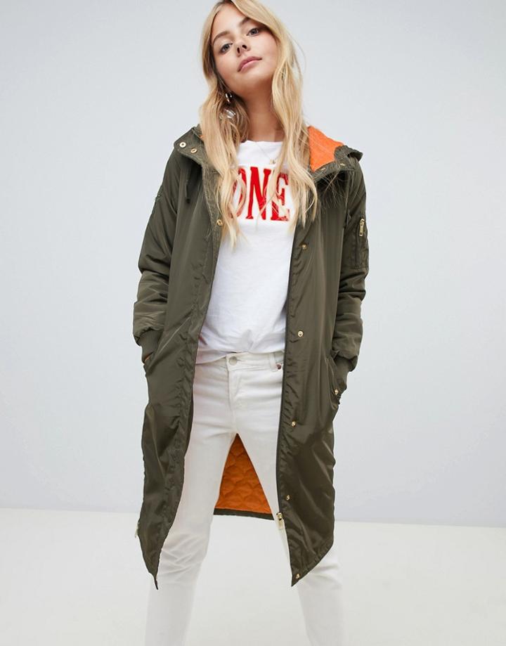 Brave Soul Dilligan Parka Coat - Multi