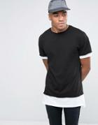 New Look Layered T-shirt In Black - Black