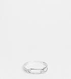 Kingsley Ryan Curve Chunky Ring With Chain Links In Sterling Silver