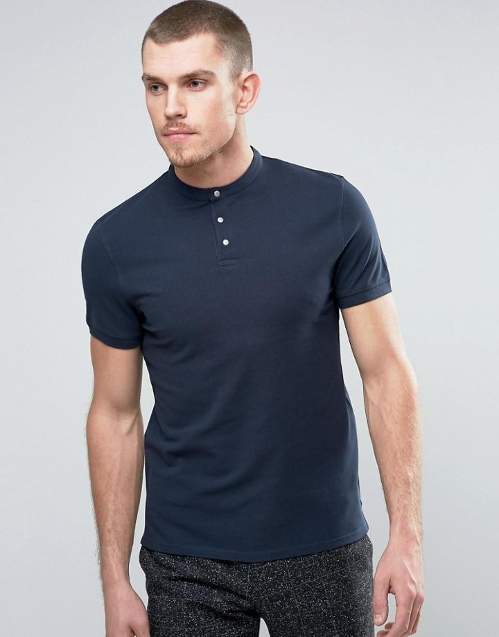 Selected Homme Grandad Tee - Navy