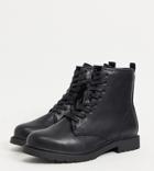 Yours Lace Up Ankle Boots In Black