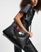 Love Moschino Chain Detail Tote Bag In Black