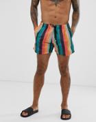 Ps Paul Smith Artist Stripe Swim Shorts In Multi