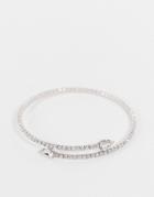 True Decadence Crystal Wrap Around Bracelet In Silver