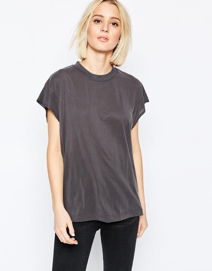 Weekday Turtle Neck T-shirt - Dark Gray