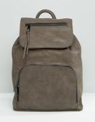 Aldo Simple Backpack With Front Pocket - Gray
