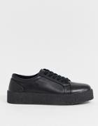 Asos Design Sneakers In Black With Chunky Sole