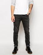 Asos Skinny Jeans In Washed Black - Washed Black