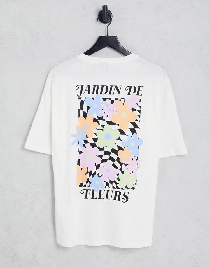 Vero Moda Frsh Oversized T-shirt With Back Print-white
