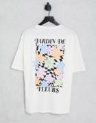 Vero Moda Frsh Oversized T-shirt With Back Print-white